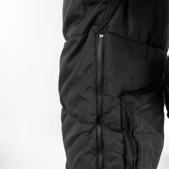 Steve Madden Small Black Quilted Hooded Jacket Multiple Pockets NWOT - Picture 4 of 7